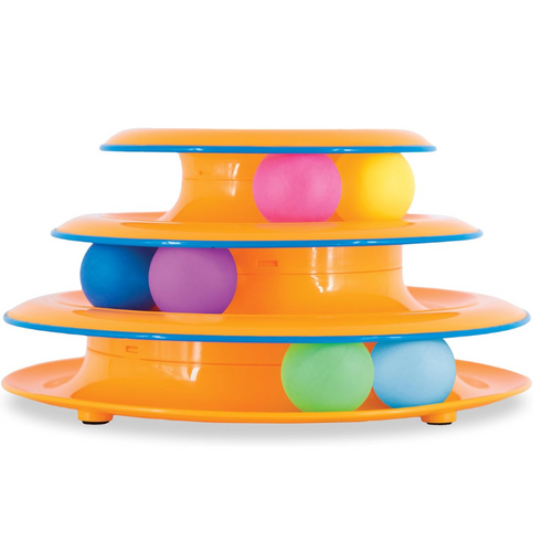 Interactive Spinning Ball Tower Cat Toy