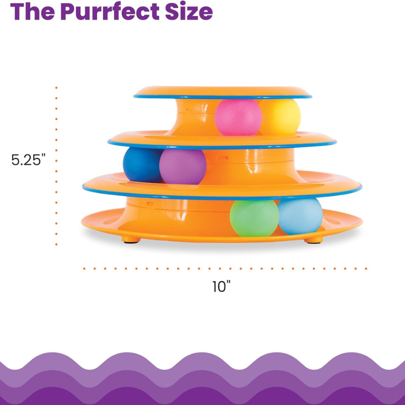 Interactive Spinning Ball Tower Cat Toy
